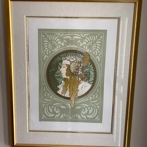 Byzantine Head Brunette by Alphonse Mucha